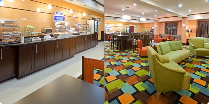 Dallas Texas Hotel Holiday inn Express Breakfast Area